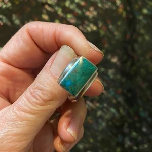 Sterling silver ring with turquoise stone
